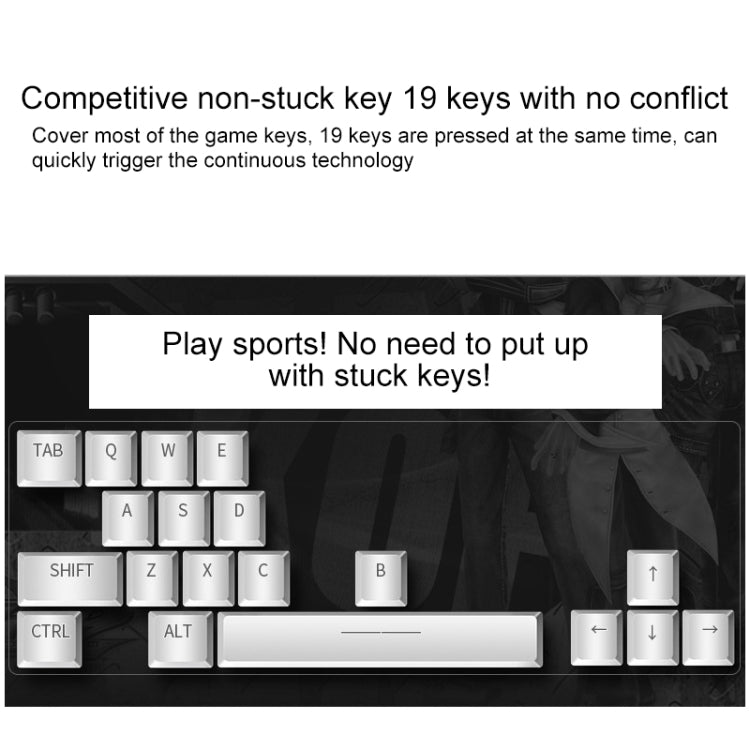 YINDIAO V2 Silent Mechanical Feel Gaming Keyboard Mouse Set (Black) - free shipping - PMC Jewellery - Order now!