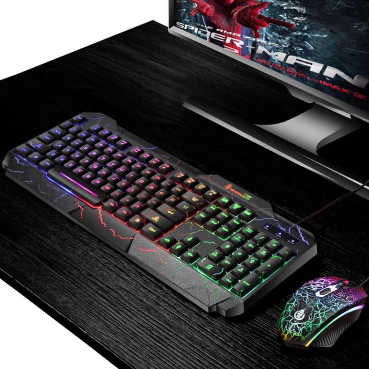 SHIPADOO D620 104-key Wired RGB Color Cracked Backlight Gaming Keyboard Mouse Kit for Laptop, PC - Wired Keyboard by SHIPADOO | Online Shopping South Africa | PMC TechLife | Buy Now Pay Later Mobicred