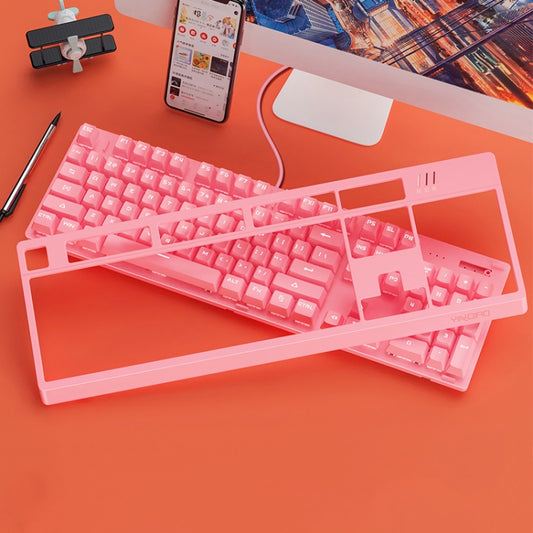 YINDIAO K300 USB Detachable Panel Mechanical Lighting Blue Shaft Gaming Wired Keyboard (Pink) - Wired Keyboard by YINDIAO | Online Shopping South Africa | PMC Jewellery | Buy Now Pay Later Mobicred