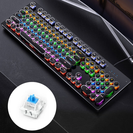 YINDIAO Electroplating Punk Mixed Light USB Mechanical Gaming Wired Keyboard, Blue Shaft (Black) - Wired Keyboard by YINDIAO | Online Shopping South Africa | PMC Jewellery | Buy Now Pay Later Mobicred