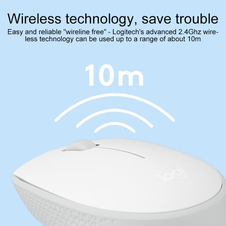 Logitech M172 1000DPI 2.4GHz Wireless Mouse (White) - free shipping - PMC Jewellery - Order now!
