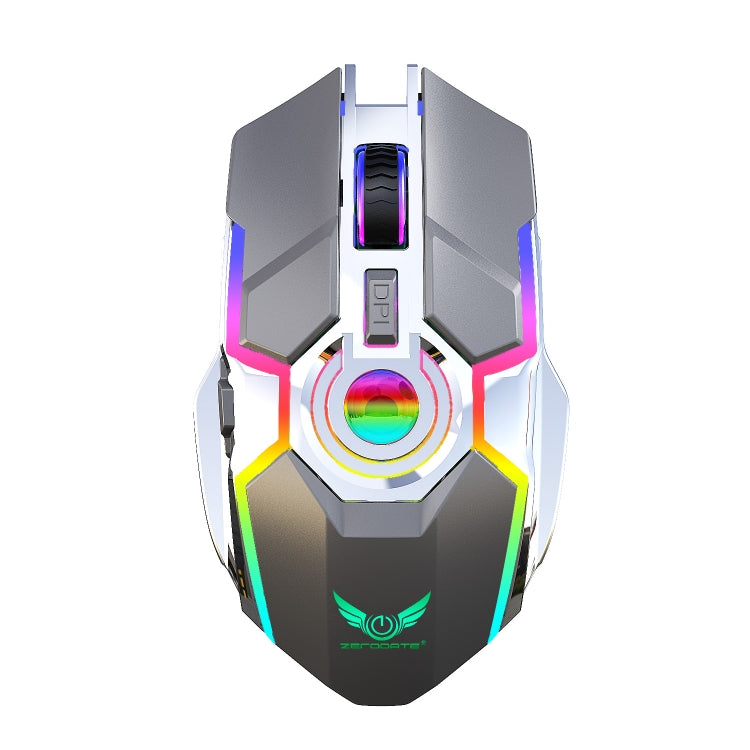 ZERODATE T30 2.4GHz 2400DPI Three-speed Adjustable RGB Backlight Wireless Optical Mouse(Grey) - Wireless Mice by ZERODATE | Online Shopping South Africa | PMC Jewellery | Buy Now Pay Later Mobicred