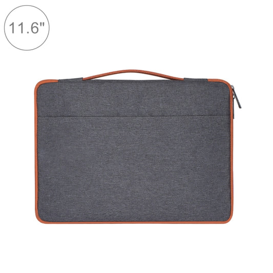 11.6 inch Fashion Casual Polyester + Nylon Laptop Handbag Briefcase Notebook Cover Case, For Macbook, Samsung, Lenovo, Xiaomi, Sony, DELL, CHUWI, ASUS, HP(Grey) - Other by PMC Jewellery | Online Shopping South Africa | PMC Jewellery | Buy Now Pay Later Mobicred