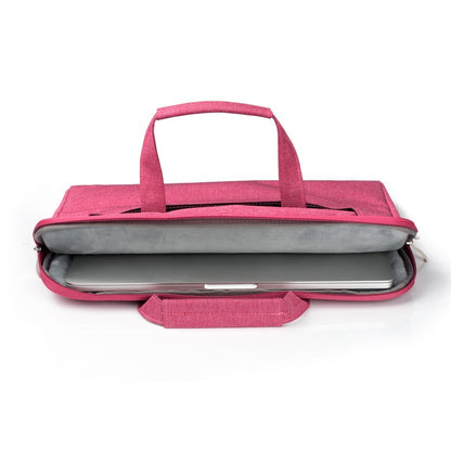 Portable One Shoulder Handheld Zipper Laptop Bag, For 15.4 inch and Below Macbook, Samsung, Lenovo, Sony, DELL Alienware, CHUWI, ASUS, HP (Magenta) - 15 inch by PMC Jewellery | Online Shopping South Africa | PMC Jewellery | Buy Now Pay Later Mobicred