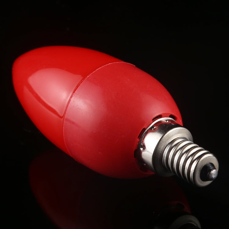 E12 2W 8 LEDs 2835 SMD 90 LM LED Light Bulb Energy Saving Light, AC 220V (Red Light) - LED Blubs & Tubes by PMC TechLife | Online Shopping South Africa | PMC TechLife