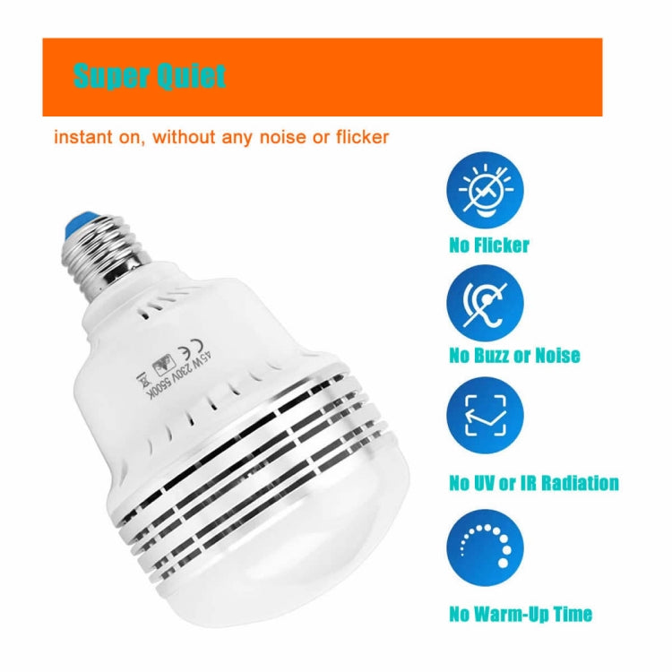 MANTOO PGL45 45W 120V 5500K 5460LM LED Light Bulb for Photography Lighting - free shipping - PMc TechLife - Order now!