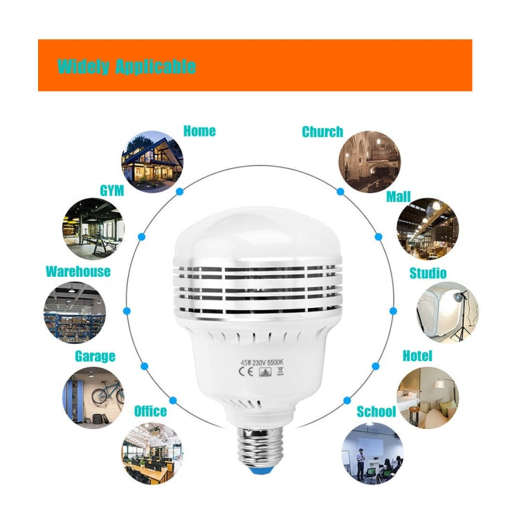 MANTOO PGL45 45W 120V 5500K 5460LM LED Light Bulb for Photography Lighting - free shipping - PMc TechLife - Order now!