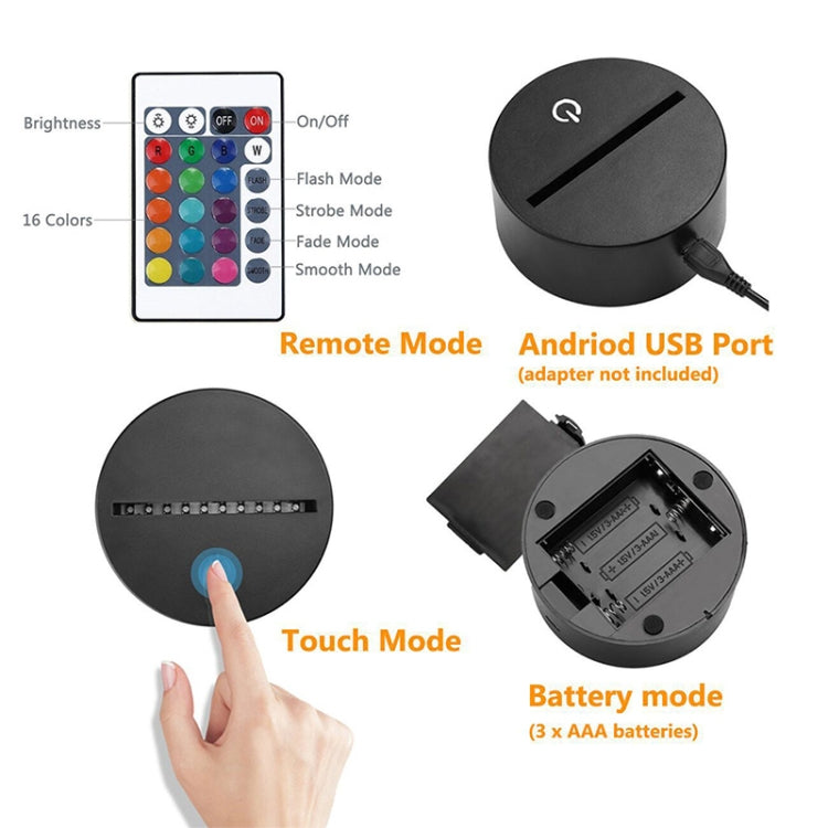 Ice Hockey Shape 3D Colorful LED Vision Light Table Lamp, Charging Touch Version - Novelty Lighting by PMC TechLife | Online Shopping South Africa | PMC TechLife | Buy Now Pay Later Mobicred