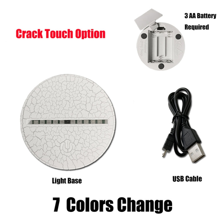 Cock Shape 3D Colorful LED Vision Light Table Lamp, Crack Touch Version - Novelty Lighting by PMC TechLife | Online Shopping South Africa | PMC TechLife | Buy Now Pay Later Mobicred