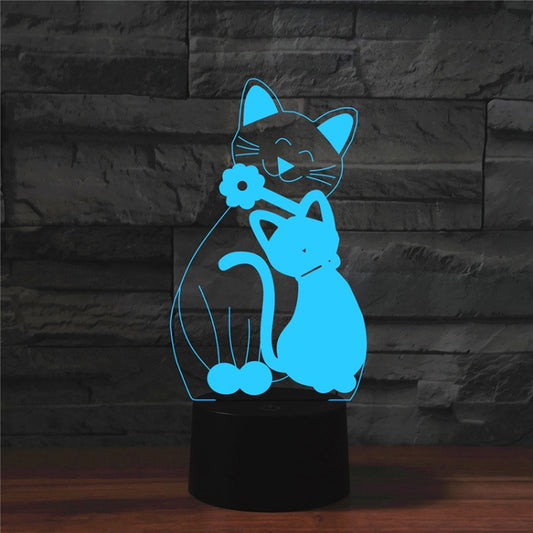 Cat Shape 3D Colorful LED Vision Light Table Lamp, Crack Remote Control Version - Novelty Lighting by PMC Jewellery | Online Shopping South Africa | PMC Jewellery | Buy Now Pay Later Mobicred