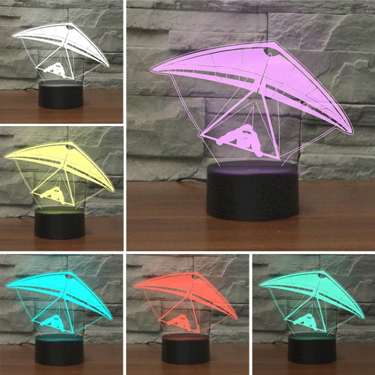Hang Glider Shape 3D Colorful LED Vision Light Table Lamp, Crack Remote Control Version - Novelty Lighting by PMC TechLife | Online Shopping South Africa | PMC TechLife | Buy Now Pay Later Mobicred