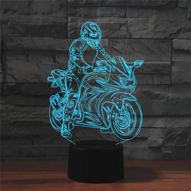 Motorcycle Shape 3D Colorful LED Vision Light Table Lamp, USB & Battery Version - Novelty Lighting by PMC TechLife | Online Shopping South Africa | PMC TechLife | Buy Now Pay Later Mobicred