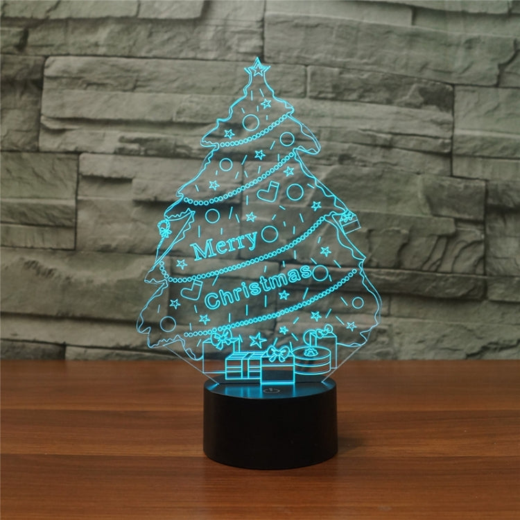 Christmas Tree Shape 3D Colorful LED Vision Light Table Lamp, USB Touch Version - Novelty Lighting by PMC TechLife | Online Shopping South Africa | PMC TechLife | Buy Now Pay Later Mobicred