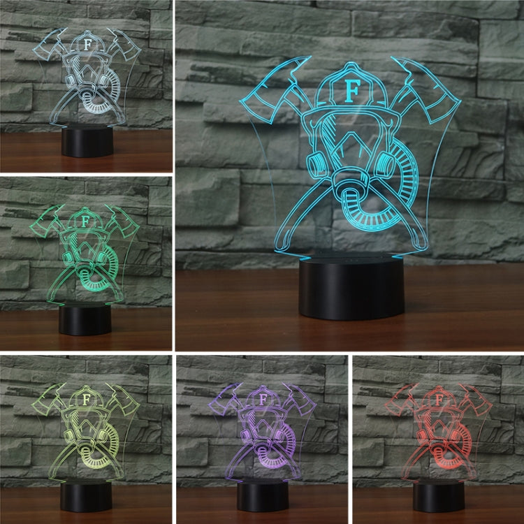 Fire Mask Shape 3D Colorful LED Vision Light Table Lamp, 16 Colors Remote Control Version - Novelty Lighting by PMC TechLife | Online Shopping South Africa | PMC TechLife | Buy Now Pay Later Mobicred