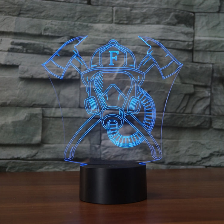 Fire Mask Shape 3D Colorful LED Vision Light Table Lamp, USB Touch Version - Novelty Lighting by PMC TechLife | Online Shopping South Africa | PMC TechLife | Buy Now Pay Later Mobicred