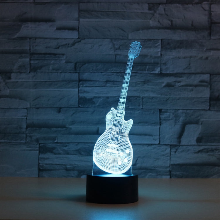 Guitar Shape 3D Colorful LED Vision Light Table Lamp, 16 Colors Remote Control Version - Novelty Lighting by PMC TechLife | Online Shopping South Africa | PMC TechLife | Buy Now Pay Later Mobicred
