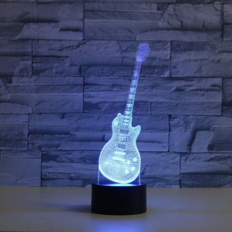 Guitar Shape 3D Colorful LED Vision Light Table Lamp, Charging Touch Version - Novelty Lighting by PMC TechLife | Online Shopping South Africa | PMC TechLife | Buy Now Pay Later Mobicred