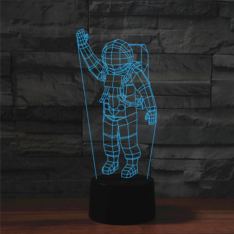 Astronaut Shape 3D Colorful LED Vision Light Table Lamp, USB & Battery Version - Novelty Lighting by PMC TechLife | Online Shopping South Africa | PMC TechLife | Buy Now Pay Later Mobicred