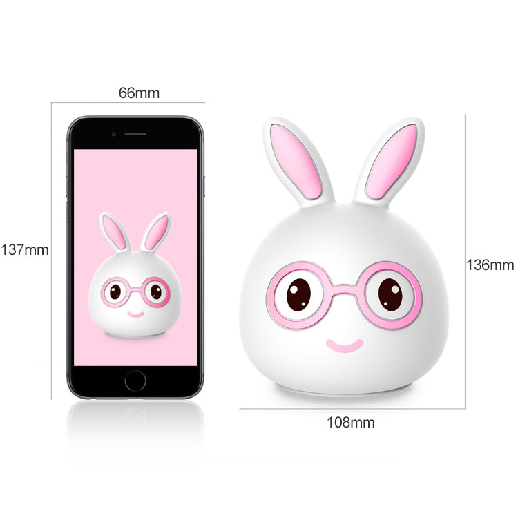 Happy Rabbit Creative Touch 3D LED Decorative Night Light, AAA Battery Version (Pink) - Night Lights by PMC TechLife | Online Shopping South Africa | PMC TechLife
