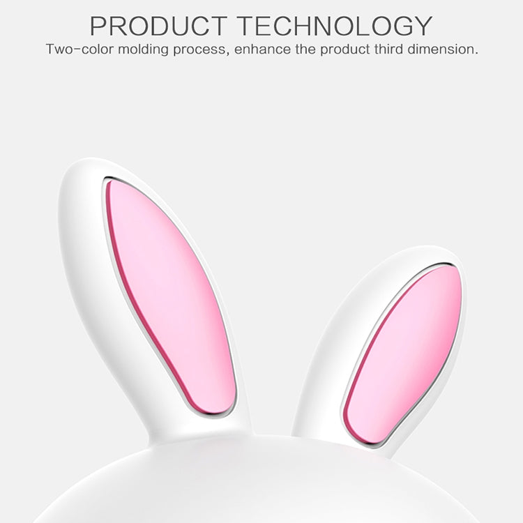 Smiling Rabbit Creative Touch 3D LED Decorative Night Light, USB Charging Version (Pink) - Night Lights by PMc TechLife | Online Shopping South Africa | PMc TechLife | Buy Now Pay Later Mobicred