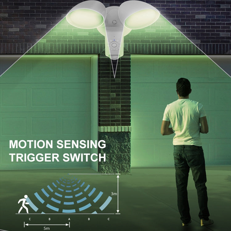 20W LED Smart Sensor Outdoor Floodlight with 1080P Security Camera, 4000K White Light (Black) - Street Lights by PMC Jewellery | Online Shopping South Africa | PMC Jewellery | Buy Now Pay Later Mobicred