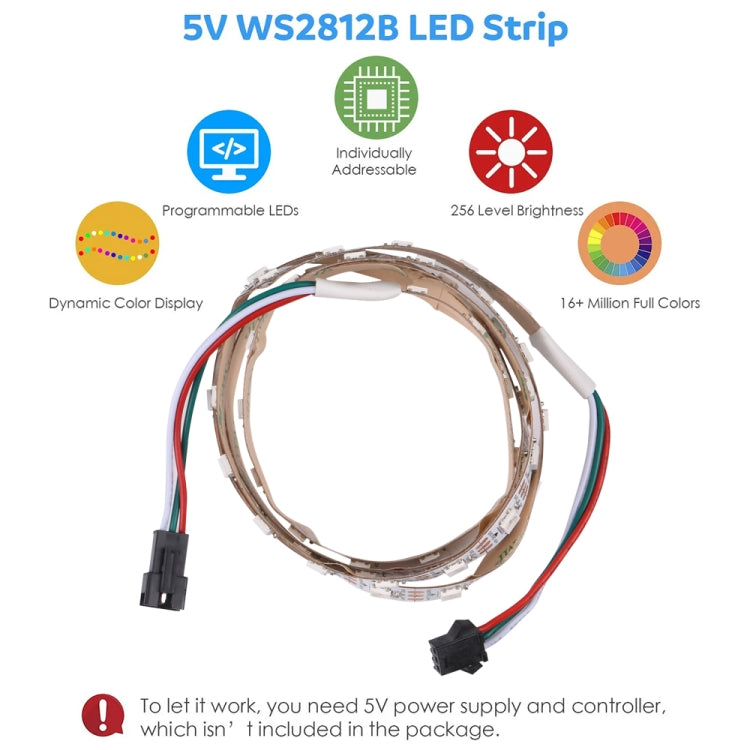 WS2812B 5050 SMD LED RGB Bare Board Rope Light, 30 LED/m, DC 5V, Length: 1m - Bare Board Light by PMC TechLife | Online Shopping South Africa | PMC TechLife | Buy Now Pay Later Mobicred