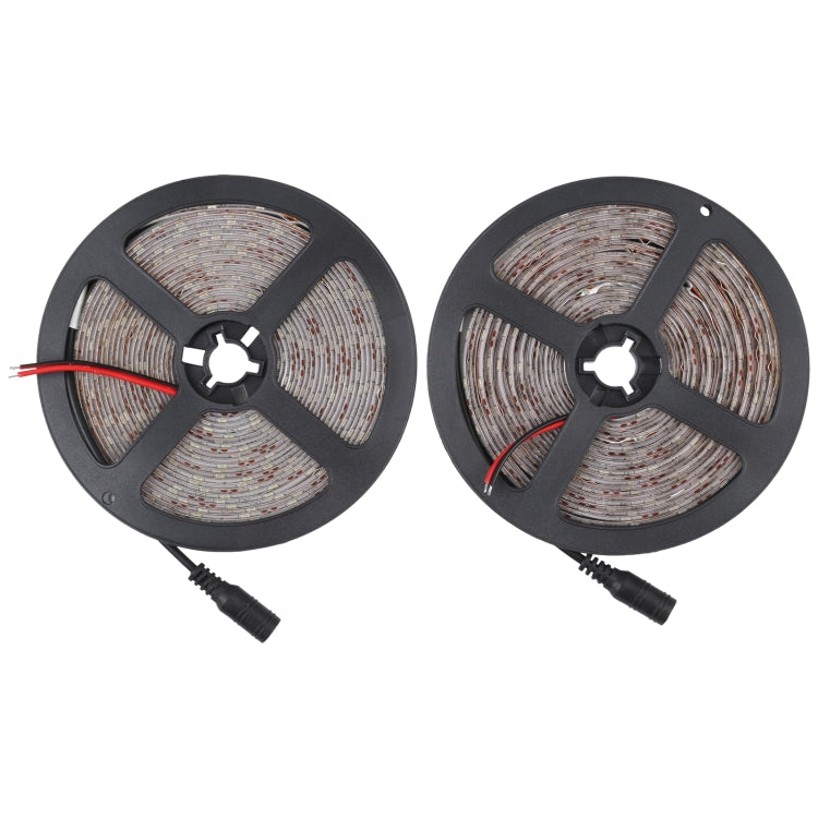 2pcs Bare Board 2835 SMD Dimmable White Light / Warm Light LED Rope Light, 60 LED/m, Length: 5m, 12V 2A 100-240V(UK Plug) - Bare Board Light by PMC TechLife | Online Shopping South Africa | PMC TechLife | Buy Now Pay Later Mobicred