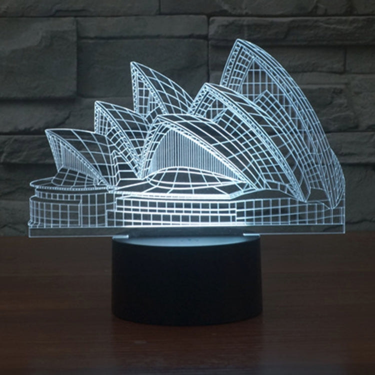 Sydney Opera House Style 3D Touch Switch Control LED Light , 7 Color Discoloration Creative Visual Stereo Lamp Desk Lamp Night Light - Novelty Lighting by PMC TechLife | Online Shopping South Africa | PMC TechLife | Buy Now Pay Later Mobicred