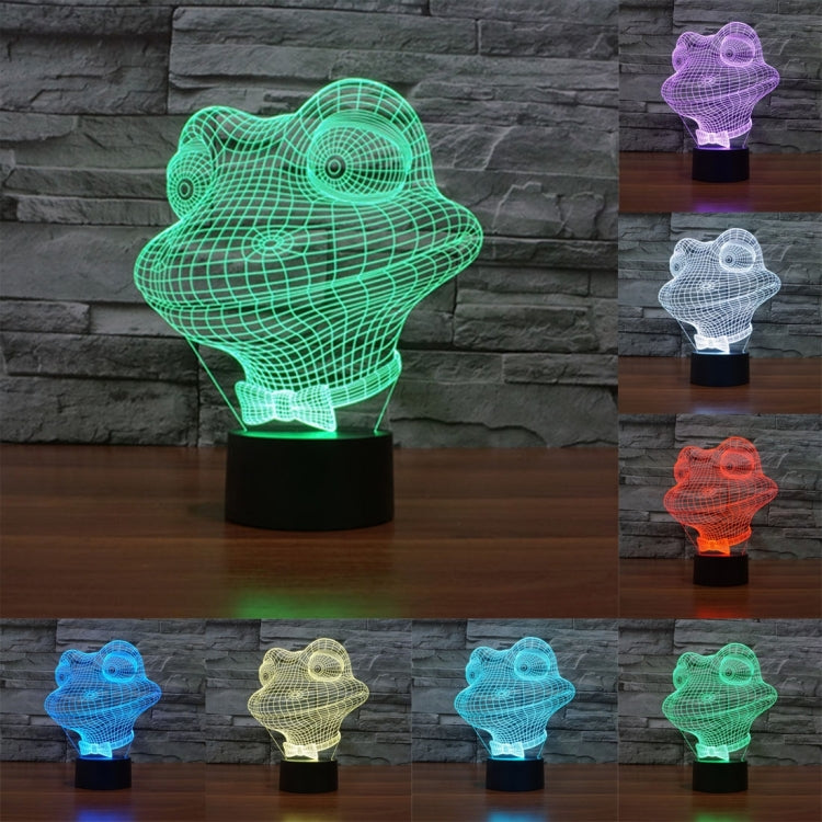 Frog Style 3D Touch Switch Control LED Light , 7 Color Discoloration Creative Visual Stereo Lamp Desk Lamp Night Light - free shipping - PMC TechLife - Order now!