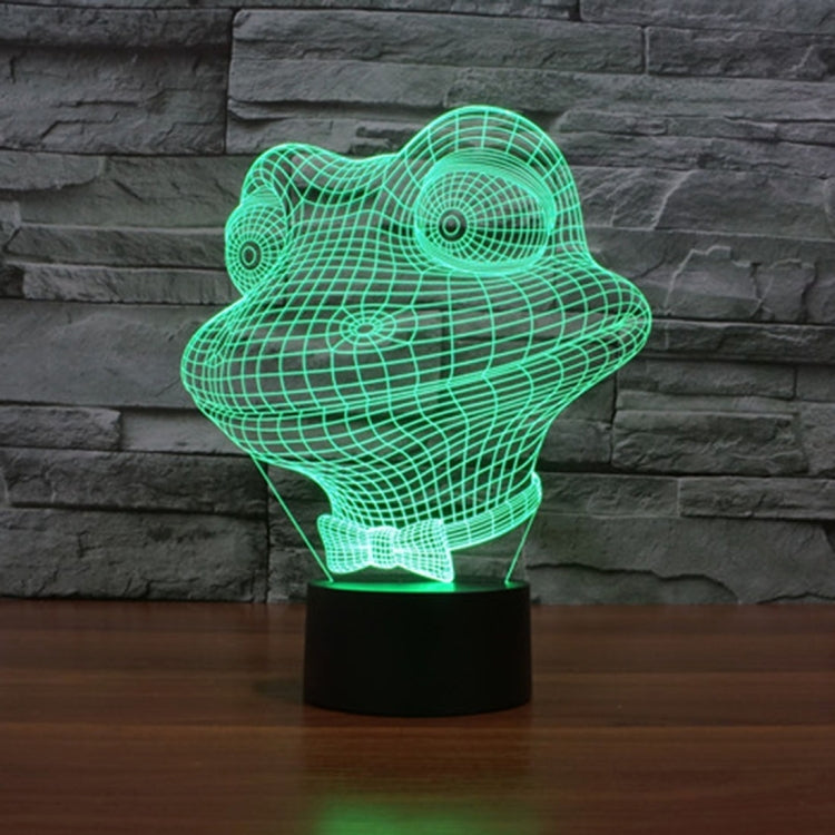 Frog Style 3D Touch Switch Control LED Light , 7 Color Discoloration Creative Visual Stereo Lamp Desk Lamp Night Light - free shipping - PMC TechLife - Order now!