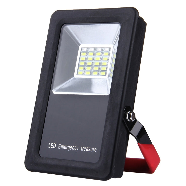 30W IP65 Waterproof USB Charging Floodlight, 24 LEDs SMD5730 2400LM 6000-6500K Red and Blue Light Flashing Warning Lights Portable with Holder - Floodlights by PMC Jewellery | Online Shopping South Africa | PMC Jewellery | Buy Now Pay Later Mobicred