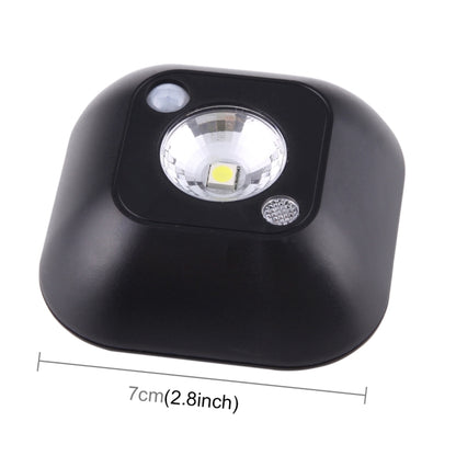 White Light Mini Human Body Motion Induction Ceiling Night Light , Porch Wall Lamps for Cabinets / Bedroom / Bathroom / Living Room, Sensor Distance: 2-3m(Black) - Sensor LED Lights by PMC Jewellery | Online Shopping South Africa | PMC Jewellery | Buy Now Pay Later Mobicred