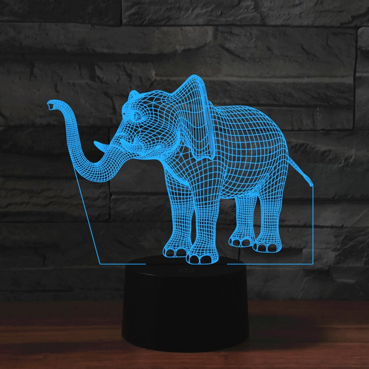 Elephant Shape 3D Colorful LED Vision Light Table Lamp, USB & Battery Version - Novelty Lighting by PMC TechLife | Online Shopping South Africa | PMC TechLife | Buy Now Pay Later Mobicred