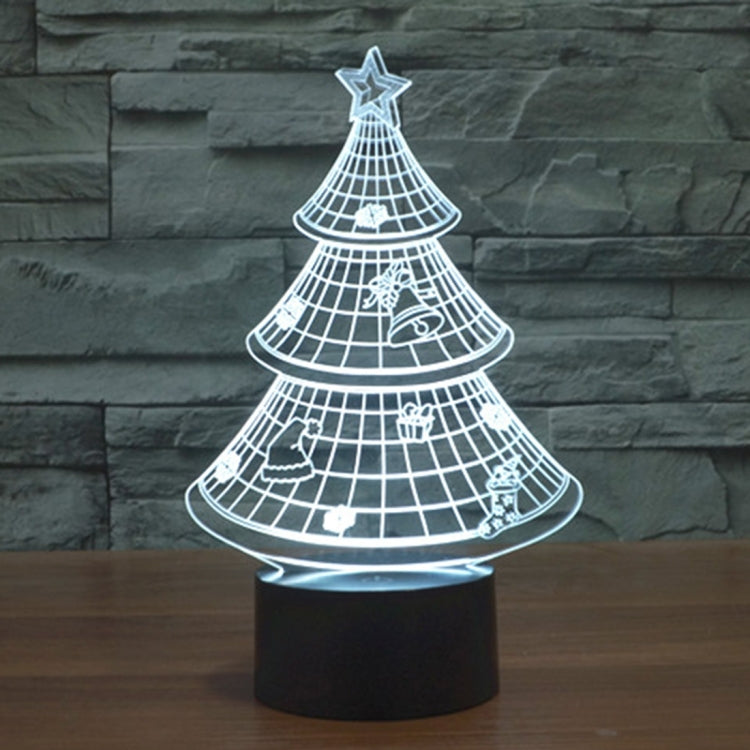 Christmas Tree Style 3D Touch Switch Control LED Light , 7 Color Discoloration Creative Visual Stereo Lamp Desk Lamp Night Light - Novelty Lighting by PMC TechLife | Online Shopping South Africa | PMC TechLife | Buy Now Pay Later Mobicred