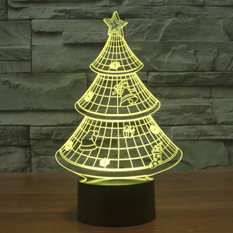 Christmas Tree Style 3D Touch Switch Control LED Light , 7 Color Discoloration Creative Visual Stereo Lamp Desk Lamp Night Light - Novelty Lighting by PMC TechLife | Online Shopping South Africa | PMC TechLife | Buy Now Pay Later Mobicred
