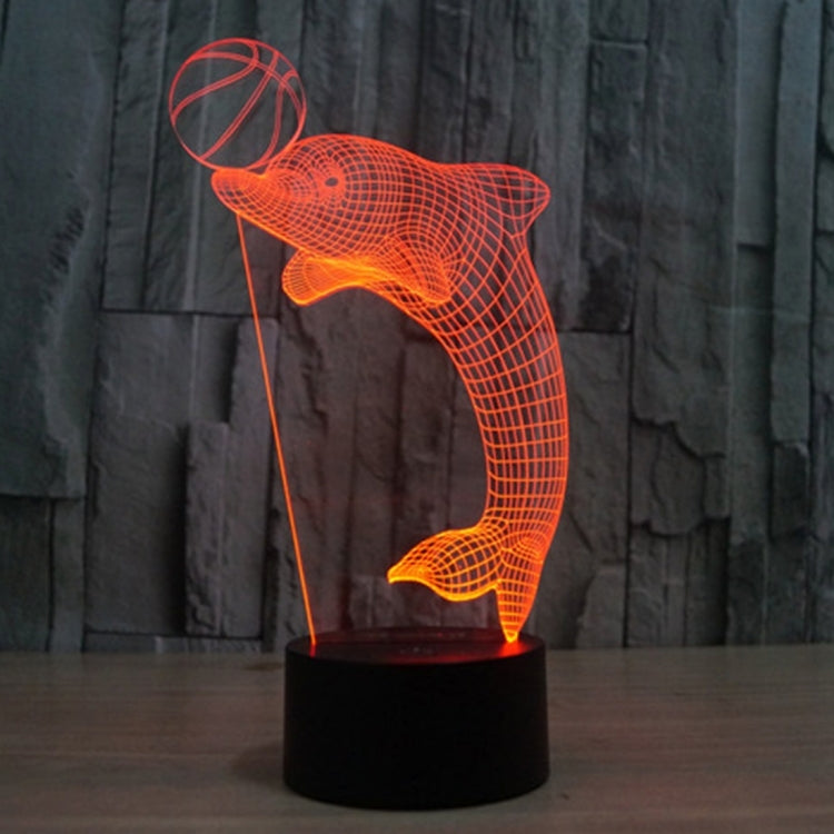 Dolphin Heading the Ball Style 3D Touch Switch Control LED Light , 7 Color Discoloration Creative Visual Stereo Lamp Desk Lamp Night Light - Novelty Lighting by PMC TechLife | Online Shopping South Africa | PMC TechLife | Buy Now Pay Later Mobicred