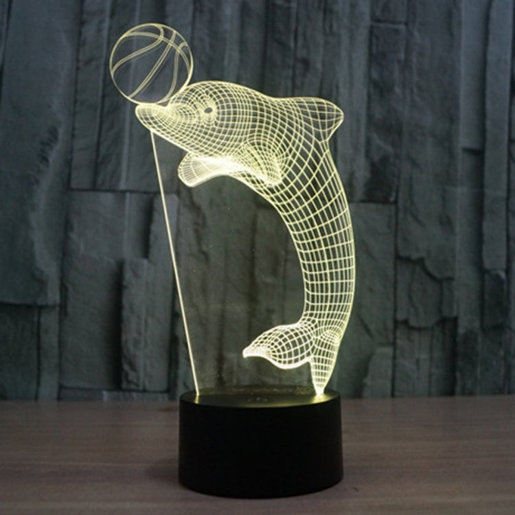 Dolphin Heading the Ball Style 3D Touch Switch Control LED Light , 7 Color Discoloration Creative Visual Stereo Lamp Desk Lamp Night Light - Novelty Lighting by PMC TechLife | Online Shopping South Africa | PMC TechLife | Buy Now Pay Later Mobicred