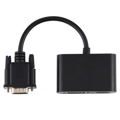 2 in 1 VGA to HDMI + VGA 15 Pin HDTV Adapter Converter with Audio - Adapter by PMC Jewellery | Online Shopping South Africa | PMC Jewellery | Buy Now Pay Later Mobicred