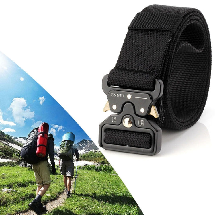 ENNIU 3.8cm Wide Snake Buckle Outdoor Casual Nylon Belt Adjustable Multifunction Training Belts (Black) - Belts by PMC Jewellery | Online Shopping South Africa | PMC Jewellery | Buy Now Pay Later Mobicred