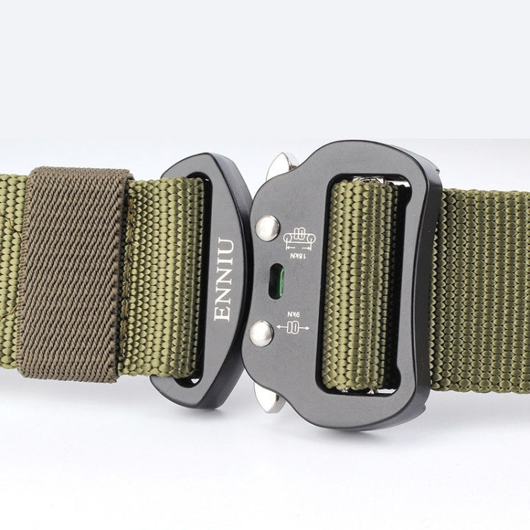 ENNIU 3.8cm Wide Aviation Aluminum Buckle Nylon Belt Adjustable Multifunction Training Belts (Army Green) - Belts by PMC Jewellery | Online Shopping South Africa | PMC Jewellery | Buy Now Pay Later Mobicred