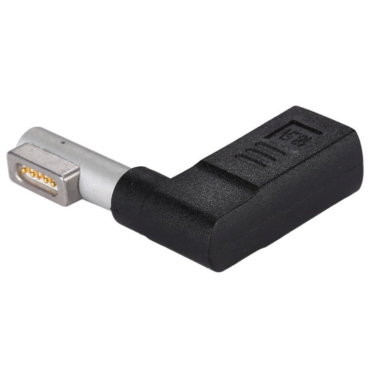 USB-C / Type-C Female to 5 Pin MagSafe 1 (L-Shaped) Male Charge Adapter (Black) - Cable & Adapter by PMC Jewellery | Online Shopping South Africa | PMC Jewellery | Buy Now Pay Later Mobicred