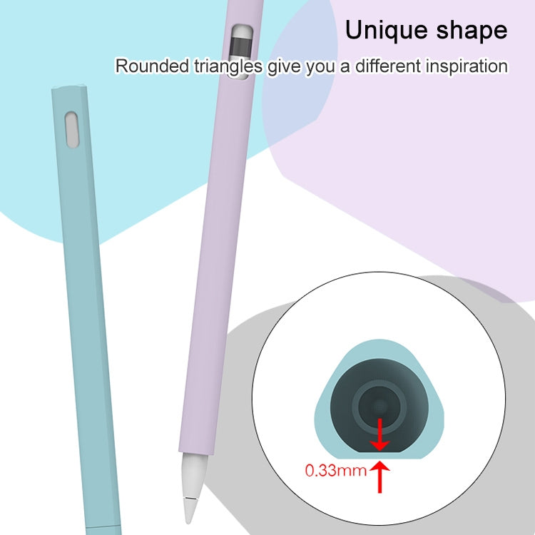 LOVE MEI For Apple Pencil 2 Triangle Shape Stylus Pen Silicone Protective Case Cover(Black) - Pencil Accessories by LOVE MEI | Online Shopping South Africa | PMC TechLife | Buy Now Pay Later Mobicred