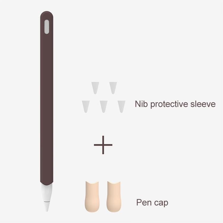 LOVE MEI For Apple Pencil 2 Stripe Design Stylus Pen Silicone Protective Case Cover (Purple) - Pencil Accessories by LOVE MEI | Online Shopping South Africa | PMC TechLife | Buy Now Pay Later Mobicred