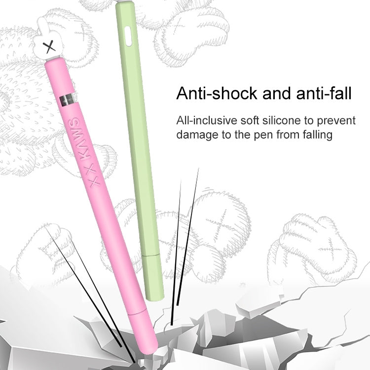 LOVE MEI For Apple Pencil 1 Middle Finger Shape Stylus Pen Silicone Protective Case Cover (Blue) - Pencil Accessories by LOVE MEI | Online Shopping South Africa | PMC TechLife | Buy Now Pay Later Mobicred