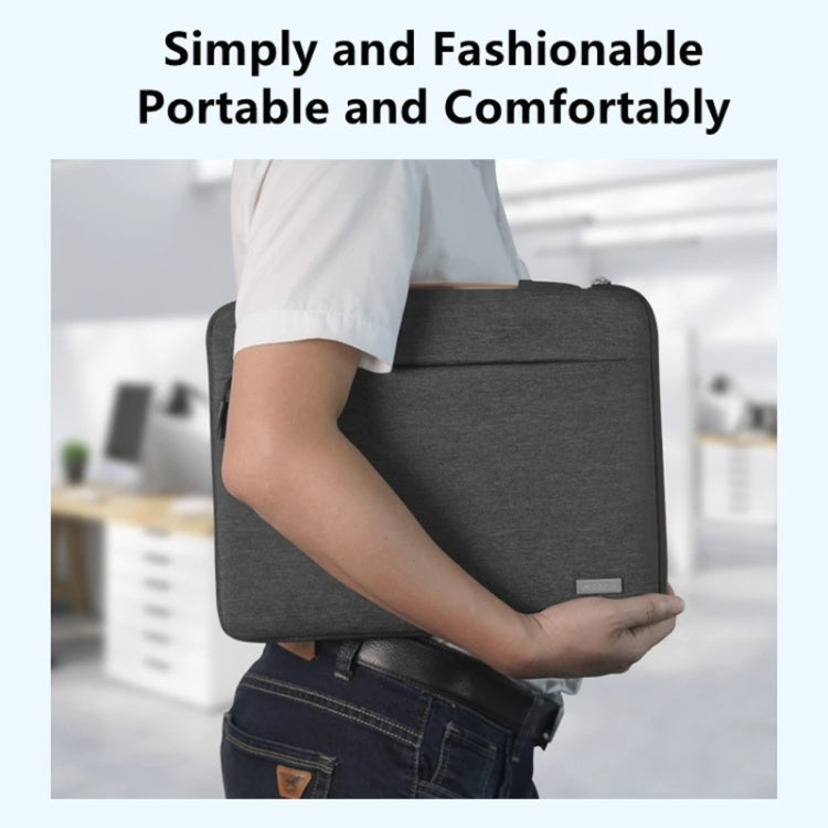 For 14 inch Laptop Zipper Waterproof  Handheld Sleeve Bag (Black) - 13.3 inch by PMC TechLife | Online Shopping South Africa | PMC TechLife