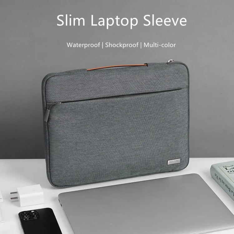 For 16 inch Laptop Zipper Waterproof  Handheld Sleeve Bag (Grey) - 13.3 inch by PMC Jewellery | Online Shopping South Africa | PMC Jewellery | Buy Now Pay Later Mobicred