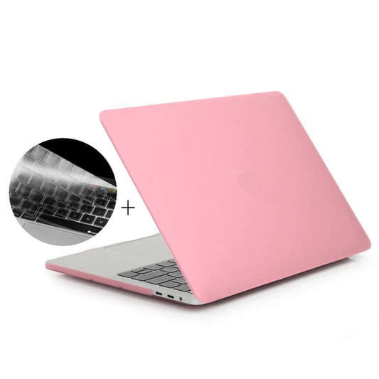 ENKAY Hat-Prince 2 in 1 Frosted Hard Shell Plastic Protective Case + US Version Ultra-thin TPU Keyboard Protector Cover for 2016 New MacBook Pro 13.3 inch with Touchbar (A1706)(Pink) - MacBook Pro Cases by ENKAY | Online Shopping South Africa | PMC Jewellery | Buy Now Pay Later Mobicred