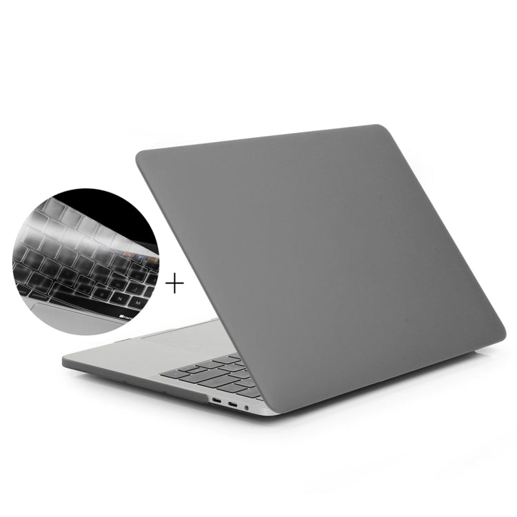 ENKAY Hat-Prince 2 in 1 Frosted Hard Shell Plastic Protective Case + US Version Ultra-thin TPU Keyboard Protector Cover for 2016 New MacBook Pro 15.4 inch with Touchbar (A1707)(Grey) - MacBook Pro Cases by ENKAY | Online Shopping South Africa | PMC Jewellery | Buy Now Pay Later Mobicred