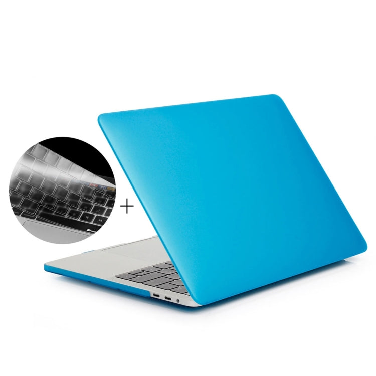 ENKAY Hat-Prince 2 in 1 Frosted Hard Shell Plastic Protective Case + Europe Version Ultra-thin TPU Keyboard Protector Cover for 2016 MacBook Pro 15.4 Inch with Touch Bar (A1707) (Baby Blue) - MacBook Pro Cases by ENKAY | Online Shopping South Africa | PMC Jewellery | Buy Now Pay Later Mobicred