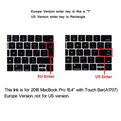 ENKAY Hat-Prince 2 in 1 Frosted Hard Shell Plastic Protective Case + Europe Version Ultra-thin TPU Keyboard Protector Cover for 2016 MacBook Pro 15.4 Inch with Touch Bar (A1707) (Dark Blue) - MacBook Pro Cases by ENKAY | Online Shopping South Africa | PMC Jewellery | Buy Now Pay Later Mobicred